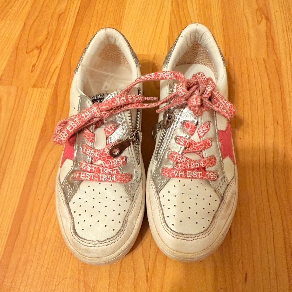Vintage Havana Stylish Kids Sneakers with Pink Accents